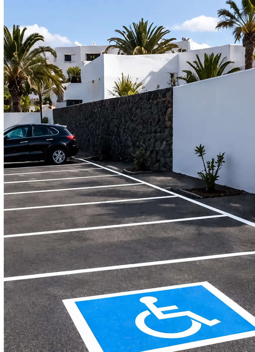 Ejemplo ilustrativo después: aparcamiento accesible